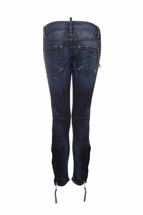 Dsquared2 blaue Patchwork-Bikerjeans. - Kopie - Image 3