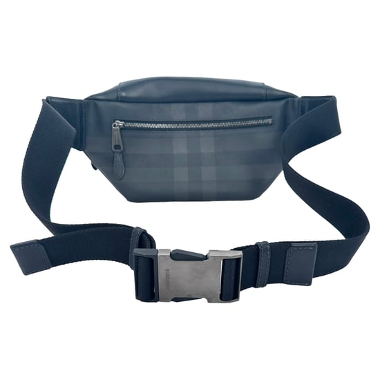 Burberry Sonny Check Bauchtasche aus schwarzem Leder - Image 2