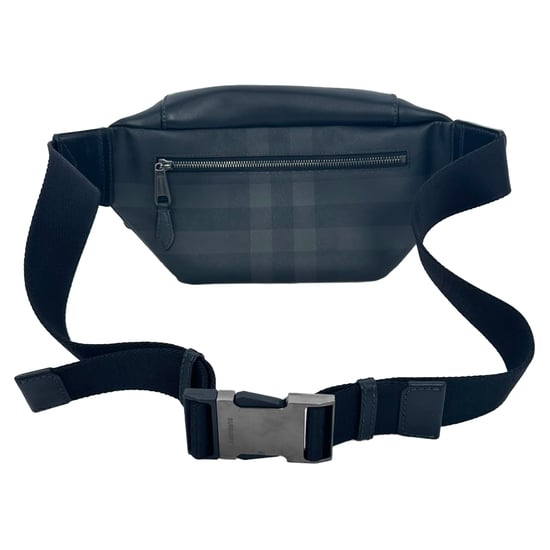 Burberry Sonny Check Bauchtasche aus schwarzem Leder - Image 6