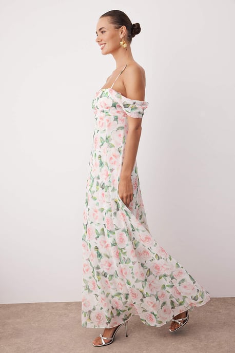 Geblümt Maxi-Kurzkleid für Damen, ideal für Abschlussfeiern, Ball und Abiball - Image 6
