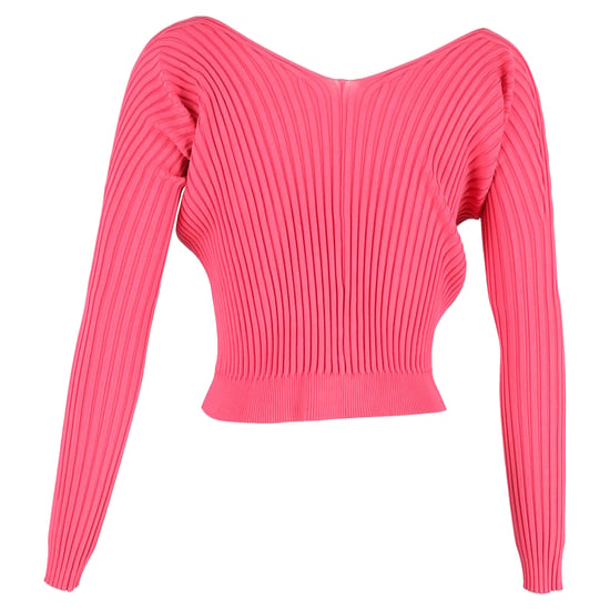 Jacquemus La Maille Pralu Cropped Cardigan aus rosa Viskose - Image 3