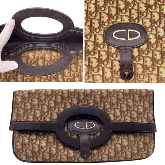 Dior Vintage Stoff-Clutch Trotter - Image 4