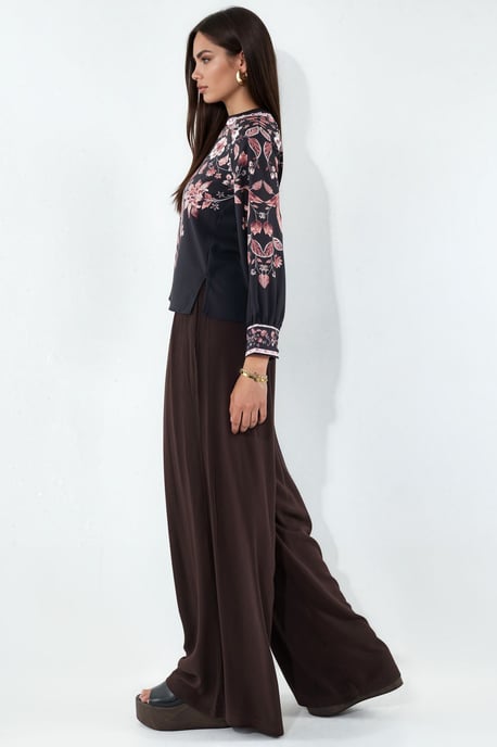 Blumenbestickte Kreppbluse - Image 2