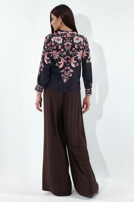 Blumenbestickte Kreppbluse - Image 4