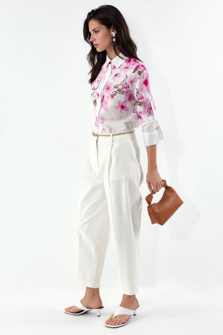 Blumenmuster Langarmshirt - Image 3