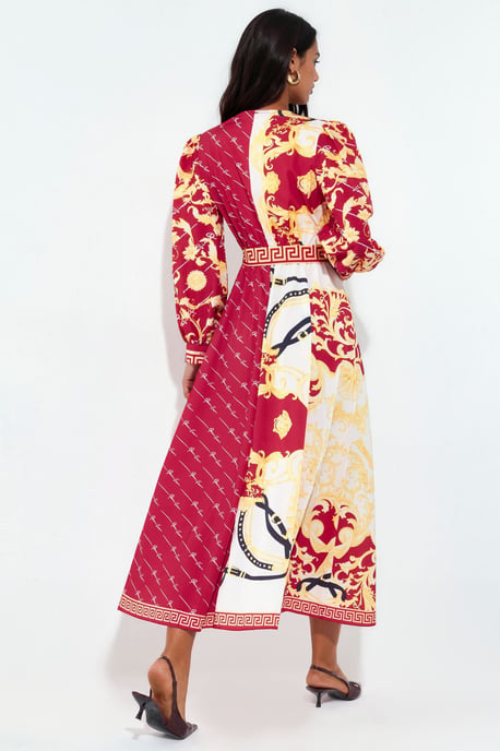 Bedrucktes Maxi-Kleid mit Gürtel - Image 3