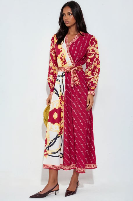 Bedrucktes Maxi-Kleid mit Gürtel - Image 4