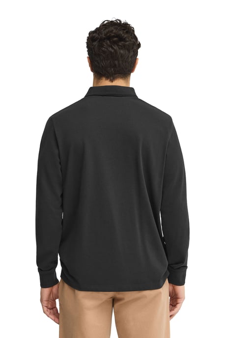 Langärmliges Poloshirt schwarz im Regular Fit mit Rigby Go Stickerei - Image 3