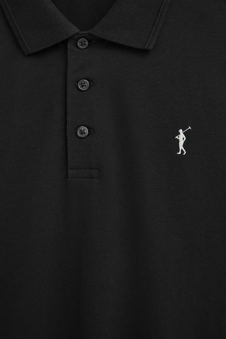 Langärmliges Poloshirt schwarz im Regular Fit mit Rigby Go Stickerei - Image 5
