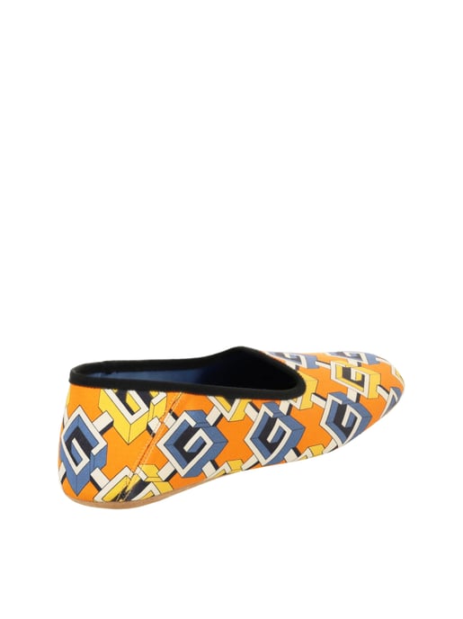 Geometrische G-Print Satin Voyage Hausschuhe - Image 3