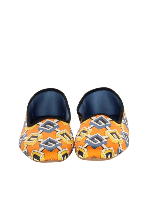 Geometrische G-Print Satin Voyage Hausschuhe - Image 4