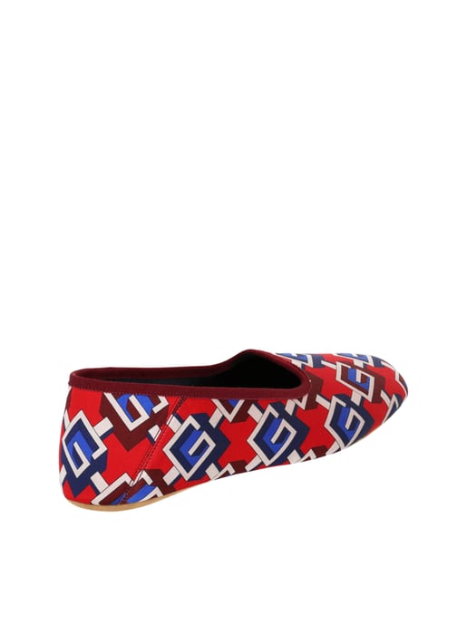 Geometrische G-Print Satin Voyage Hausschuhe - Image 3