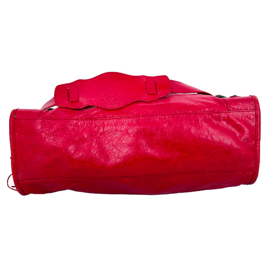 Balenciaga Mittlere Motorrad City Umhängetasche aus rotem Lammleder - Image 5