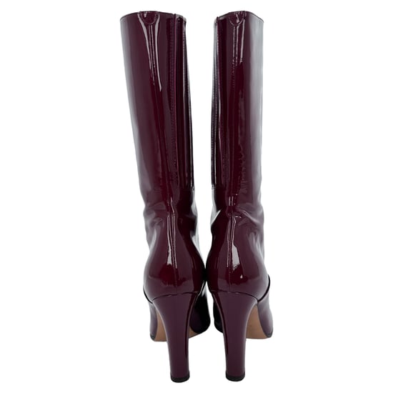 Valentino Stiefel mit Reißverschlussdetails in rotem Lackleder, knöchelhoch - Image 5