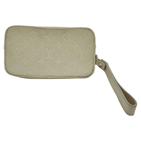 Louis Vuitton Monogram Pochette Volga Clutch aus weißem Leder - Image 4