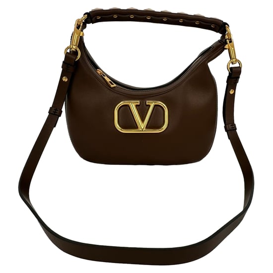 Valentino Garavani Stud Sign Hobo-Tasche aus braunem Leder - Image 2