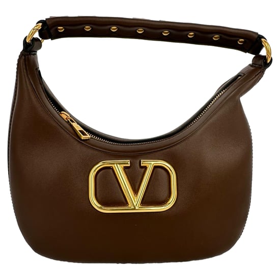 Valentino Garavani Stud Sign Hobo-Tasche aus braunem Leder - Image 3