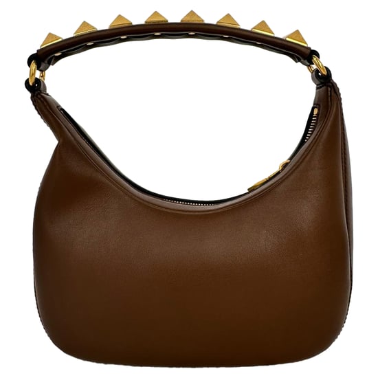 Valentino Garavani Stud Sign Hobo-Tasche aus braunem Leder - Image 5