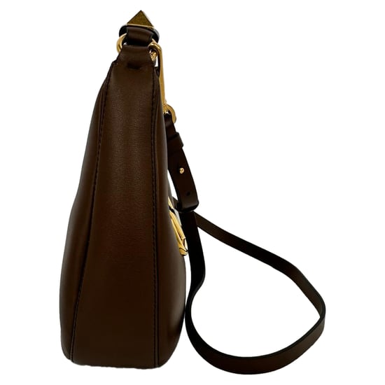 Valentino Garavani Stud Sign Hobo-Tasche aus braunem Leder - Image 6