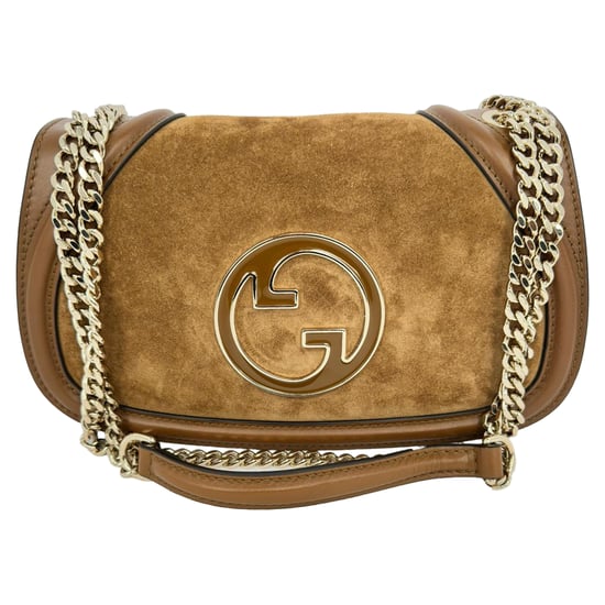 Gucci Blondie Kleine Schultertasche aus braunem Wildleder - Image 5