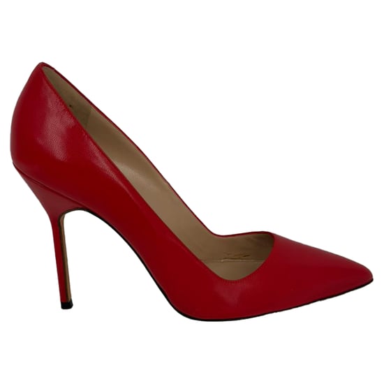 Manolo Blahnik BB 105 Pumps mit Absatz aus rotem Leder - Image 4