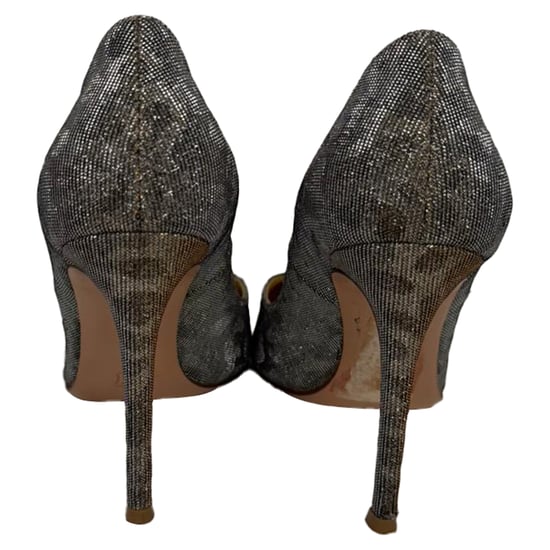 Gianvito Rossi Gianvito 105 spitze Pumps in goldmetallischem Glitzer - Image 2