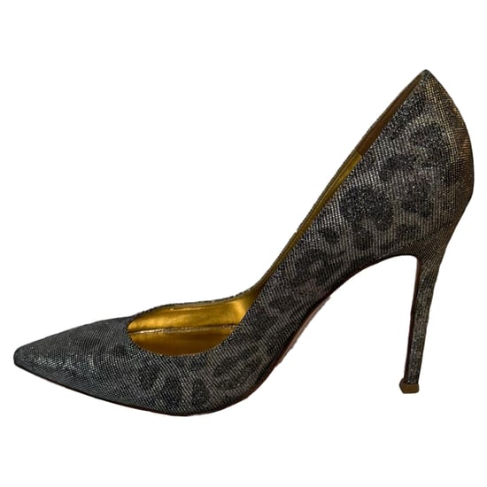 Gianvito Rossi Gianvito 105 spitze Pumps in goldmetallischem Glitzer - Image 3