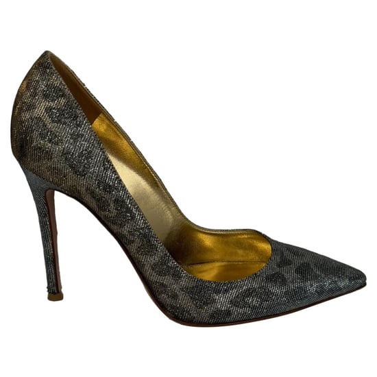 Gianvito Rossi Gianvito 105 spitze Pumps in goldmetallischem Glitzer - Image 4