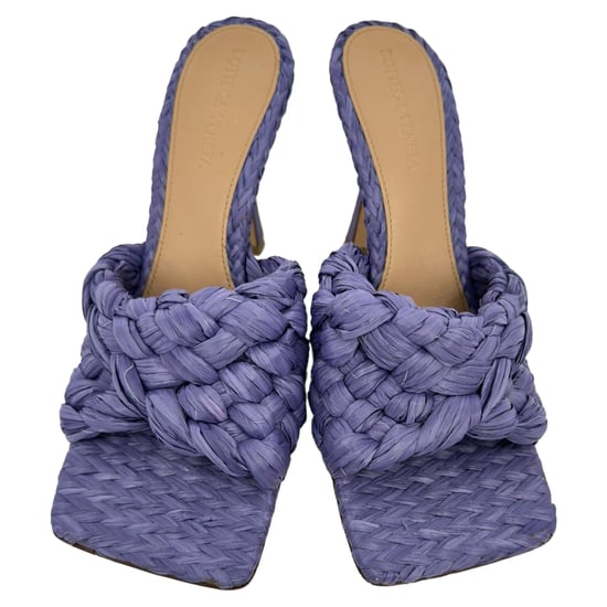 Bottega Veneta Intrecciato Webstuhl-Stiletto in lila Raphia - Image 3