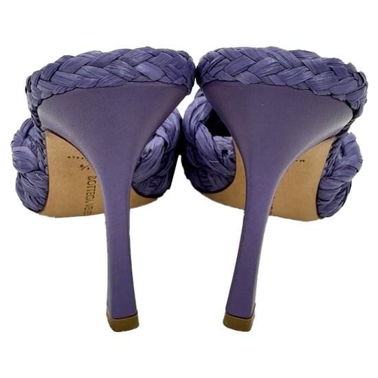 Bottega Veneta Intrecciato Webstuhl-Stiletto in lila Raphia - Image 6