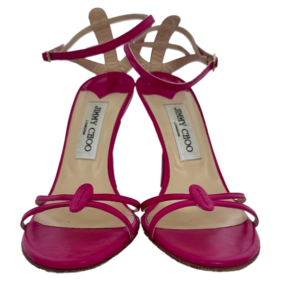 Jimmy Choo Knöchelriemen Sandaletten aus pinkem Leder - Image 2