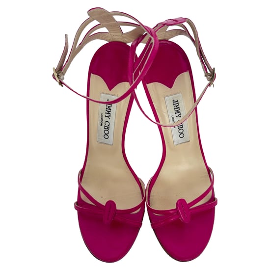 Jimmy Choo Knöchelriemen Sandaletten aus pinkem Leder - Image 4