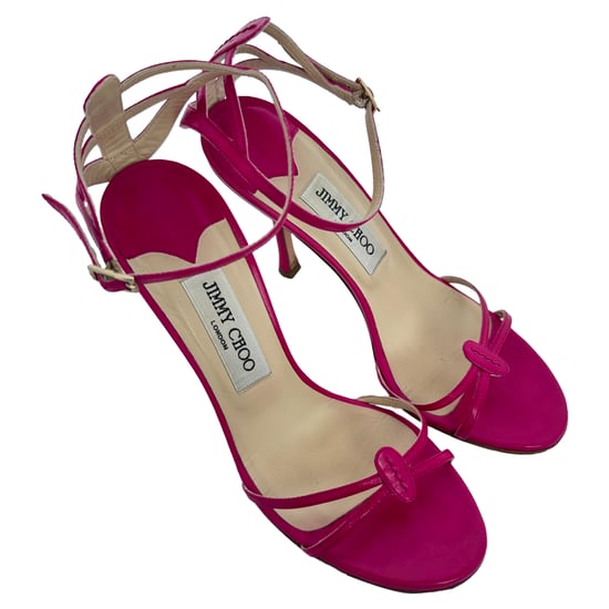 Jimmy Choo Knöchelriemen Sandaletten aus pinkem Leder - Image 5