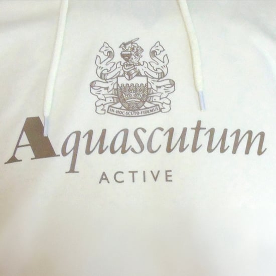 Aquascutum Active Hoodie Mit Großem Logo, Altweiß - Image 2