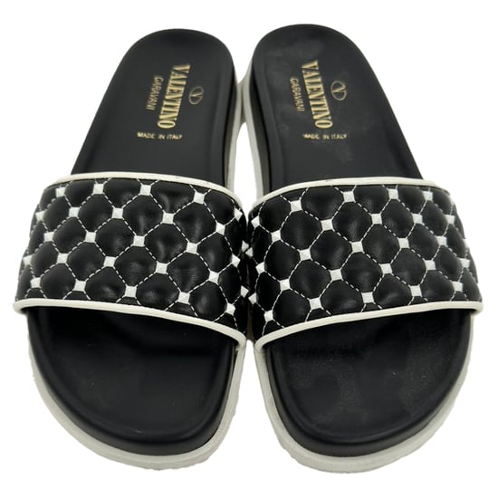 Valentino Garavani Rockstud-Sandalen aus schwarzem Leder - Image 2