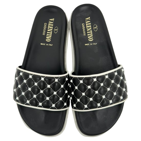 Valentino Garavani Rockstud-Sandalen aus schwarzem Leder - Image 3