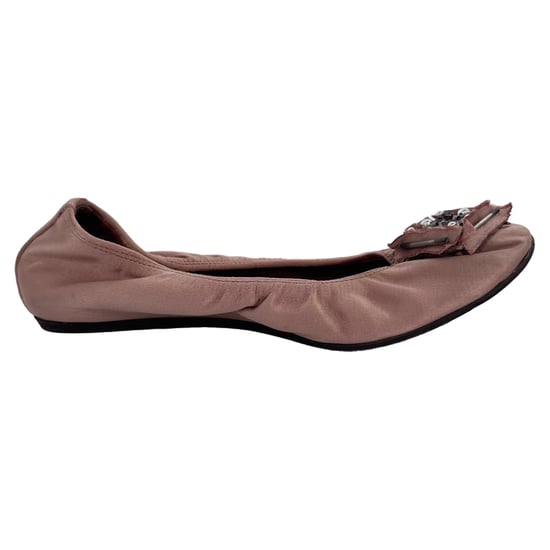Lanvin Verzierte Ballettschuhe aus pinkfarbenem Satin - Image 1