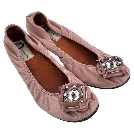 Lanvin Verzierte Ballettschuhe aus pinkfarbenem Satin - Image 5