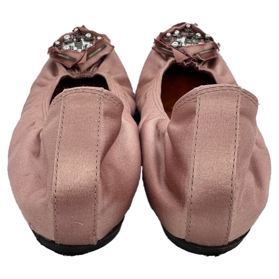 Lanvin Verzierte Ballettschuhe aus pinkfarbenem Satin - Image 6