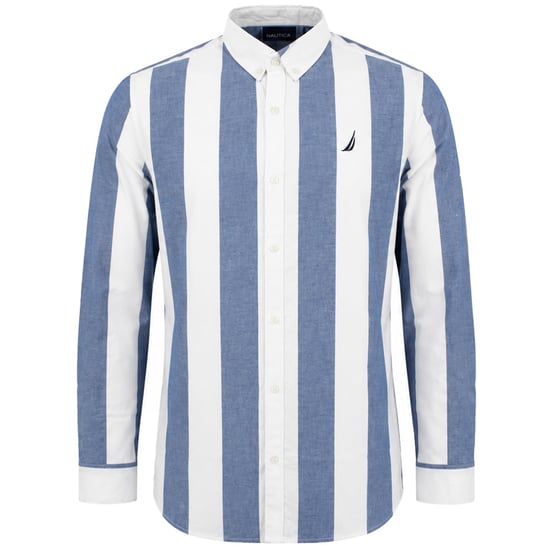 Nautica Inwood Herren Blau/Weißes Hemd - Image 1