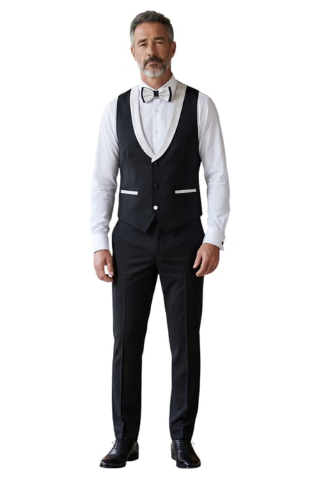 Herren weißer 4-teiliger Paisley maßgeschneiderter Hochzeitsanzug – AK2 - Image 5