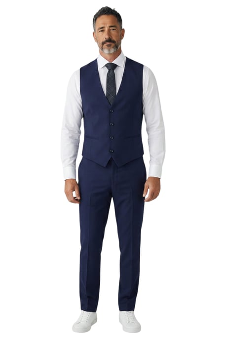 Herren Navy Herren 3-teiliger formeller klassischer Arbeitsanzug – IM30 - Image 5
