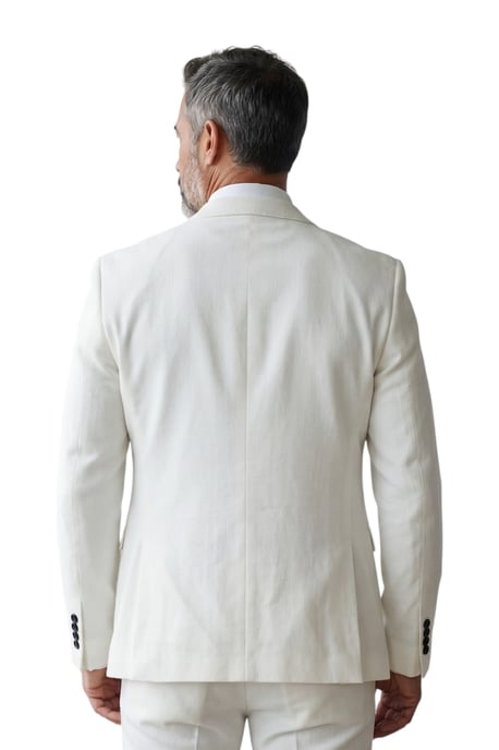 Herren Weißer 3-teiliger Samt-Smoking-Anzug – AK2 - Image 6