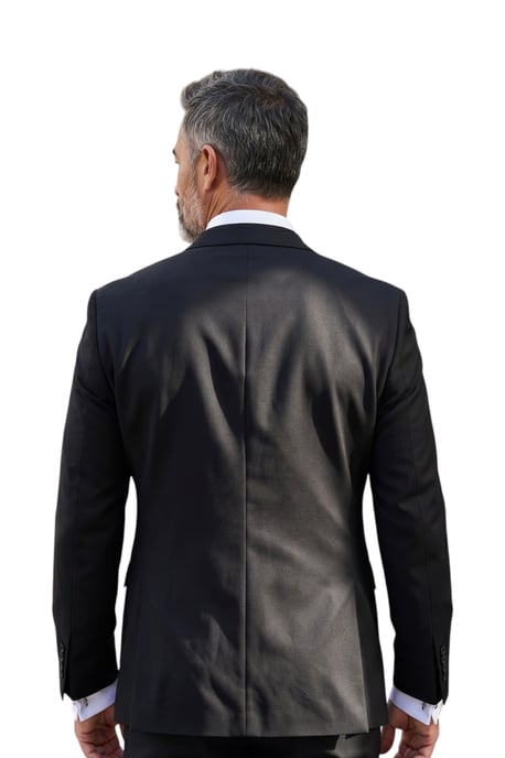 Herren Schwarzer 3-teiliger formeller klassischer Business-Arbeitsanzug – IM30 - Image 6