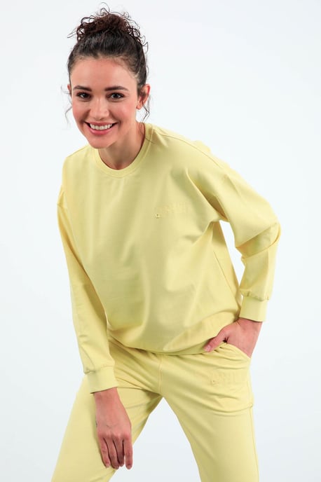 Oversized Sweatshirt und Hose Set mit Rundhalsausschnitt - Image 6