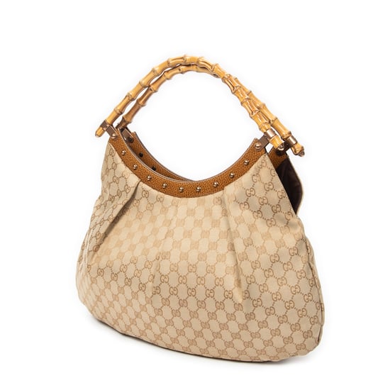 Large Studded Bamboo Hobo   Umhängetasche - Image 2