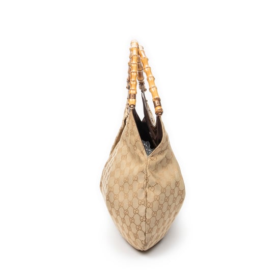 Large Studded Bamboo Hobo   Umhängetasche - Image 3