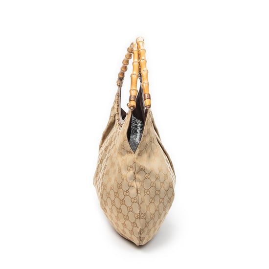 Large Studded Bamboo Hobo   Umhängetasche - Image 4