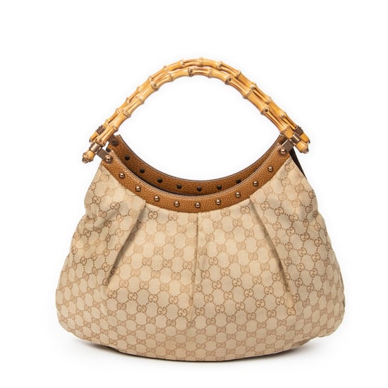 Large Studded Bamboo Hobo   Umhängetasche - Image 5