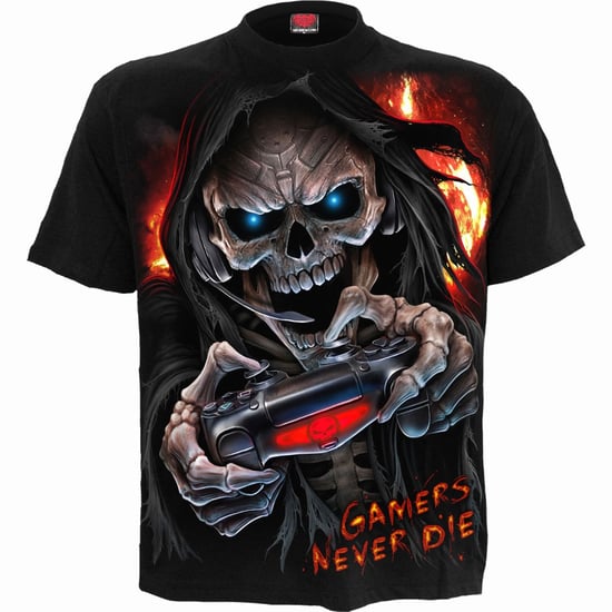 Spiral - "Respawn" T-Shirt für Herren/Damen Unisex (Schwarz) - Image 2